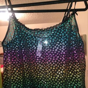 Savage X Fenty Shiny Cheetah Print Cami/Tank